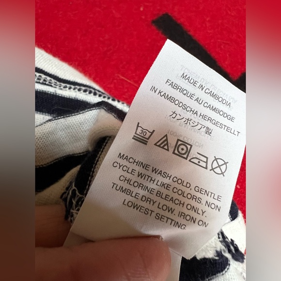 J.Crew Navy/White Striped Tee with bracelet length sleeves - Picture 7 of 11